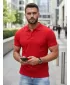 Мъжка тениска с яка DSTREET PX0515 ЧЕРВЕНО