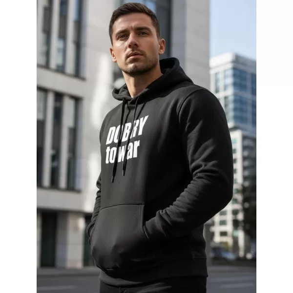  Мъжки суичър DSTREET NX0018B-BK ЧЕРЕН 