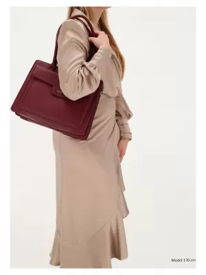 Дамска чанта CHARM LONDON Monaco 25422 Bordeaux red ЧЕРВЕНО БОРДО