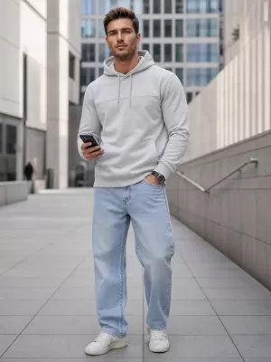 Мъжки суичър DSTREET BX5471 СВЕТЛО СИВО