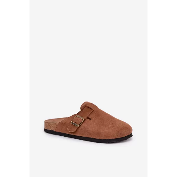  Дамски чехли BIG STAR SHOES RR274A387 КАФЯВО/БЕЖОВО 