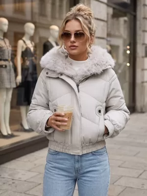 Дамско яке DSTREET TY6008 БЯЛО