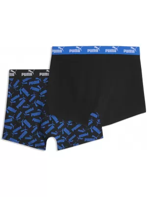 Мъжки боксерки PUMA MEN ELEMENTS SCATTERED PRINT BOXERS 94780202 СИНЬО/ЧЕРНО