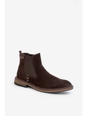 Мъжки боти до глезена BIG STAR SHOES OO174155 КАФЯВО/БЕЖОВО