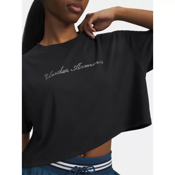  Дамска тениска UNDER ARMOUR W WM CROP SS 6010588-001 ЧЕРЕН 