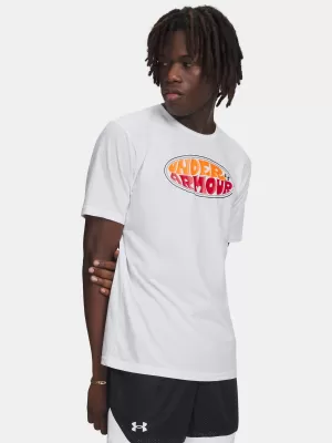 Мъжка тениска UNDER ARMOUR M OVAL WM SS 6011075-100 БЯЛО