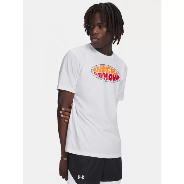  Мъжка тениска UNDER ARMOUR M OVAL WM SS 6011075-100 БЯЛО 
