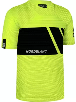 Мъжка функционална тениска за колоездене NORDBLANC MUD NBSMF8083 ЯРКО ЖЪЛТО