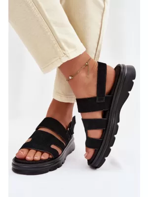 Дамски сандали BIG STAR SHOES TT274484 ЧЕРЕН