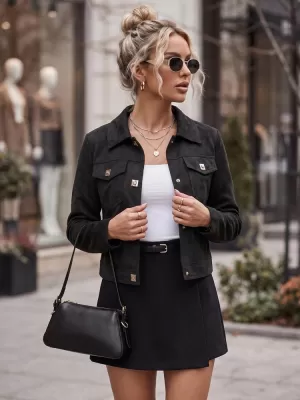 Дамско яке DSTREET TY5880 ЧЕРЕН