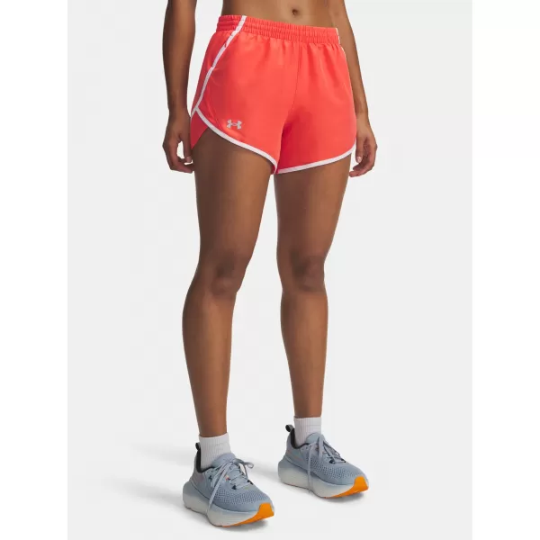  Дамски шорти UNDER ARMOUR UA FLY BY 3'' SHORTS 1382438-690 ЧЕРВЕНО 