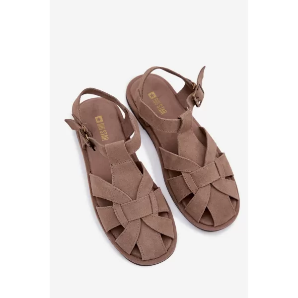  Дамски сандали BIG STAR SHOES TT274250 БЕЖОВО 