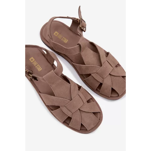  Дамски сандали BIG STAR SHOES TT274250 БЕЖОВО 