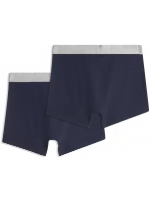 Мъжки боксерки PUMA MEN SHINE ELASTIC BOXERS 2P 94780601 СИНЬО/СРЕБРИСТО
