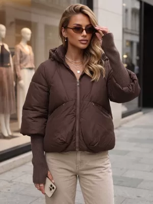 Дамско яке DSTREET TY5895 КАФЯВО