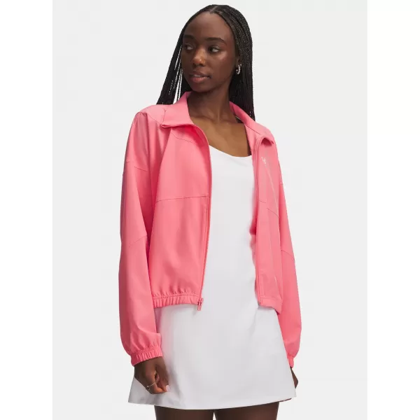  Дамско яке UNDER ARMOUR RIVAL WOVEN JACKET 1389631-600 РОЗОВО 