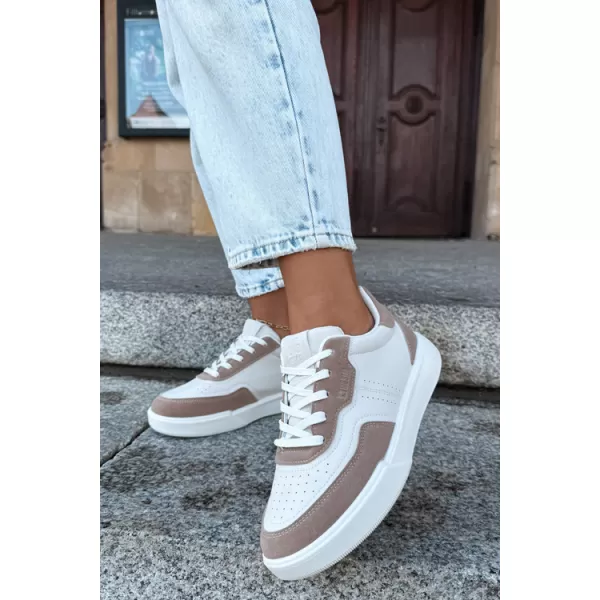  Дамски кецове BIG STAR SHOES UU274275 БЯЛО/БЕЖОВО 