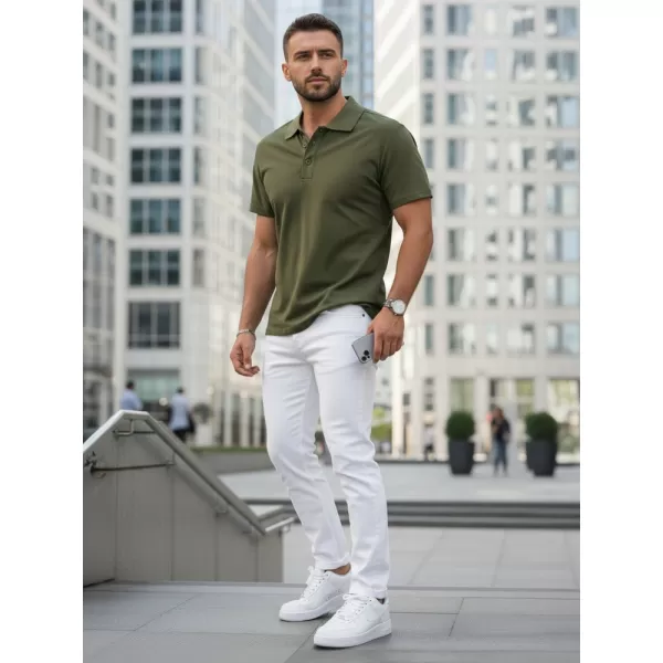 Мъжка тениска с яка DSTREET PX0511 ЗЕЛЕНО 