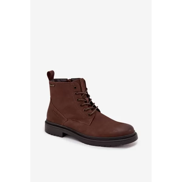  Мъжки боти до глезена BIG STAR SHOES OO174149 КАФЯВО/БЕЖОВО 