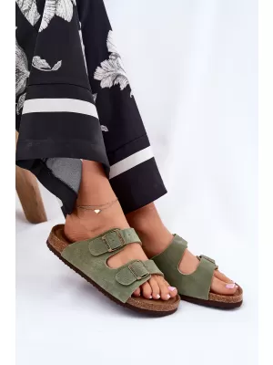Дамски чехли BIG STAR SHOES RR274A393 ЗЕЛЕНО