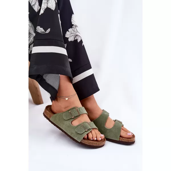  Дамски чехли BIG STAR SHOES RR274A393 ЗЕЛЕНО 