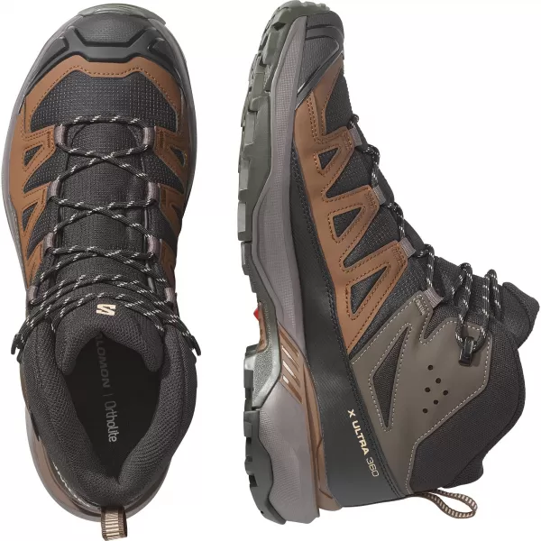  Мъжки обувки SALOMON X ULTRA 360 MID GORE-TEX L45473200 ЧЕРНА/ТЪМНА ЧАЙКА СИВА/ТЪМНА ЗЕМЯ 