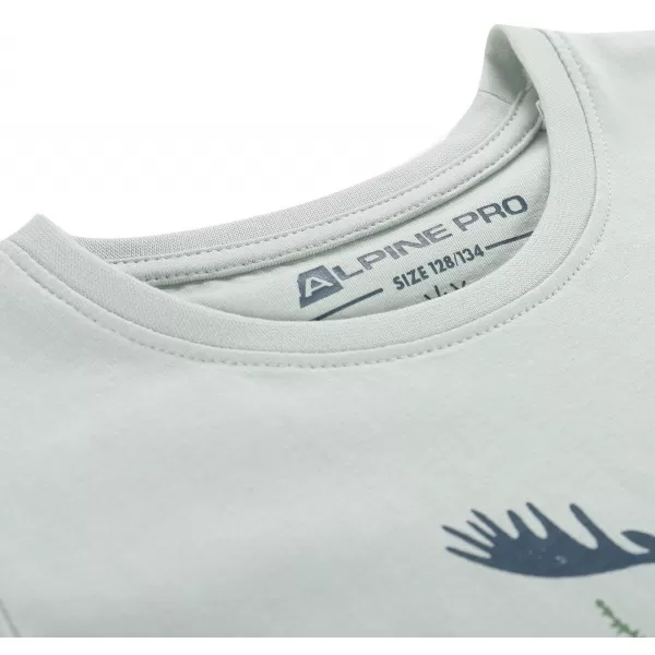  Детска тениска ALPINE PRO ECOMO 4 КЪЛНОВЕ ЗЕЛЕН ВАРИАНТ PB 