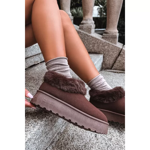  Дамски снежни човеци BIG STAR SHOES UU274203 КАФЯВИ/БЕЖОВИ СЕНКИ 