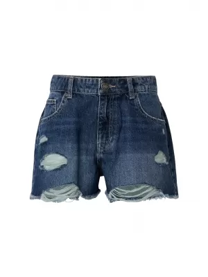 Дамски шорти URBAN CLASSICS TB8193 СРЕДНО ТЪМНО СИНЬО ИЗМИТО