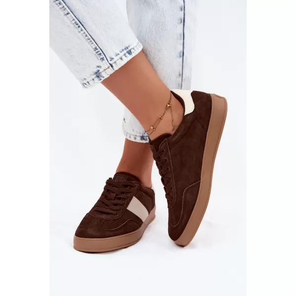  Дамски кецове BIG STAR SHOES UU274008 КАФЯВО/БЕЖОВО 