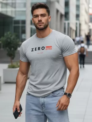 Мъжка тениска DSTREET RX4744 СВЕТЛО СИВО
