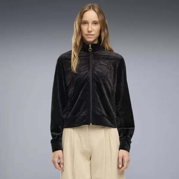  Дамско яке PUMA ESS ELEVATED VELOUR TRACKJACKET 69402101 ПУМА ЧЕРНА 