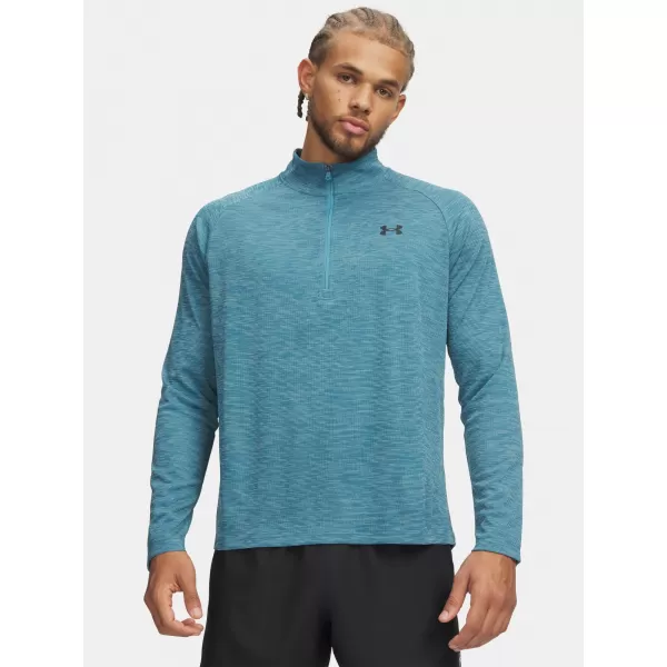  Мъжка тениска UNDER ARMOUR TECH TEXTURED 1/2 ZIP 1382797-466 СИНЬО 