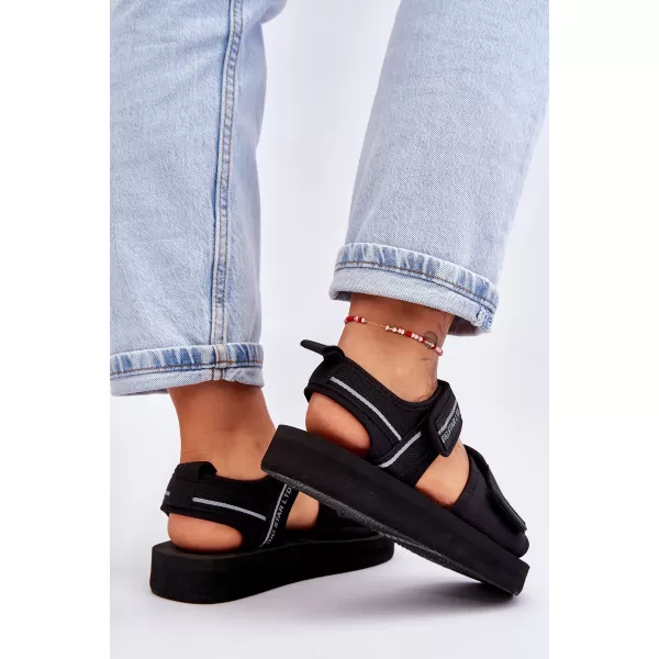  Дамски сандали BIG STAR SHOES LL274784 ЧЕРЕН 