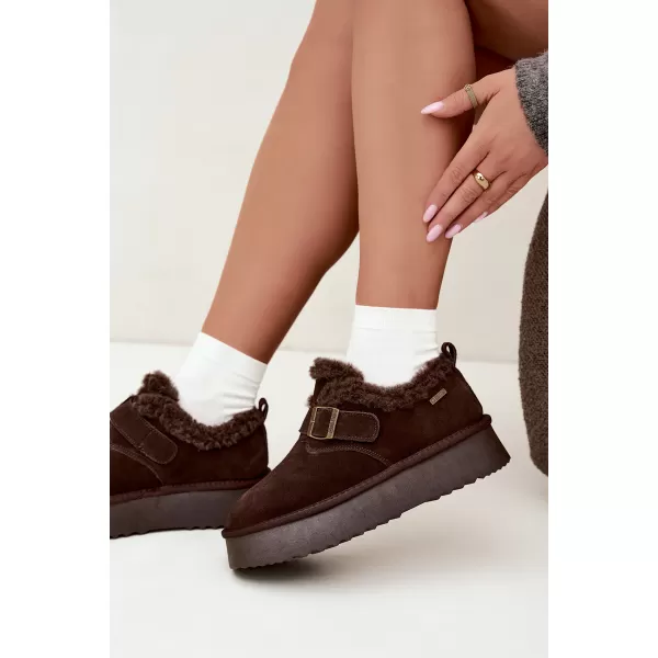  Дамски снежни човеци BIG STAR SHOES UU274319 КАФЯВО/БЕЖОВО 