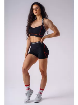 Дамски шорти NEBBIA OLYMPIA HIGH-WAIST 937 ЧЕРЕН