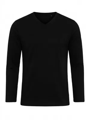 Мъжка тениска OMBRE L171 ЧЕРЕН