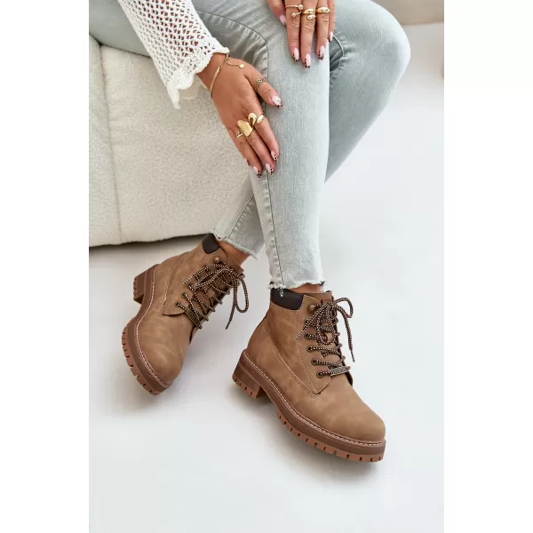  Дамски боти BIG STAR SHOES OO274A289 КАФЯВО/БЕЖОВО 