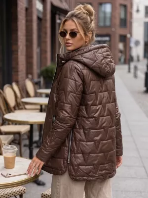 Дамско яке DSTREET TY5796 КАФЯВО