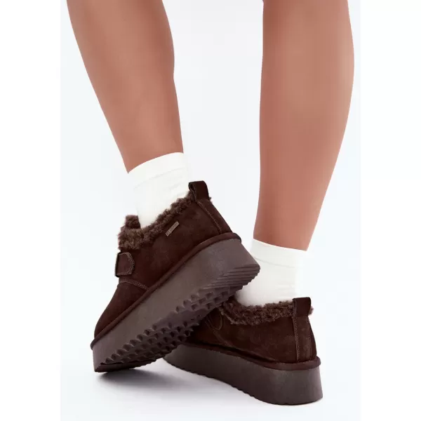  Дамски снежни човеци BIG STAR SHOES UU274319 КАФЯВО/БЕЖОВО 