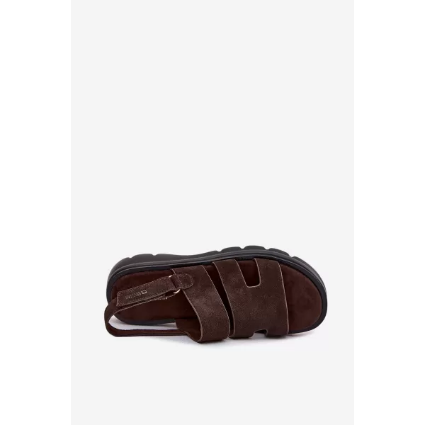  Дамски сандали BIG STAR SHOES TT274483 КАФЯВО/БЕЖОВО 
