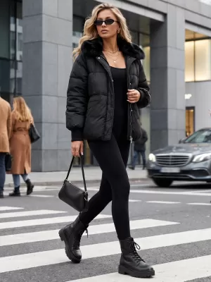 Дамско яке DSTREET TY5815 ЧЕРЕН