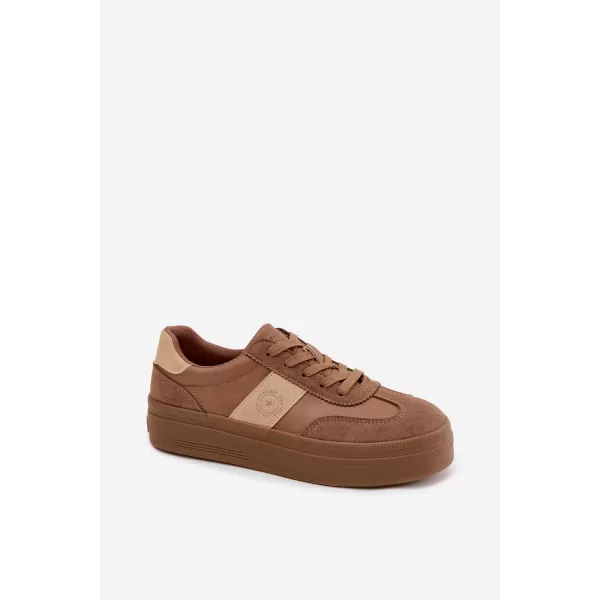  Дамски кецове BIG STAR SHOES UU274015 КАФЯВО/БЕЖОВО 