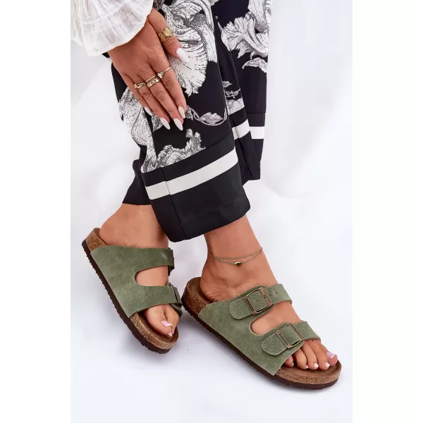  Дамски чехли BIG STAR SHOES RR274A393 ЗЕЛЕНО 