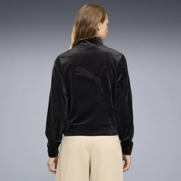  Дамско яке PUMA ESS ELEVATED VELOUR TRACKJACKET 69402101 ПУМА ЧЕРНА 