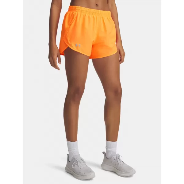  Дамски шорти UNDER ARMOUR FLY BY 3 SHORTS 1382438-824 ОРАНЖЕВО 