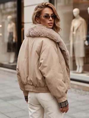 Дамско яке DSTREET TY5838 БЕЖОВО