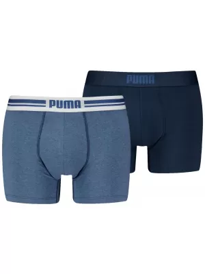 Мъжки боксерки PUMA MEN EVERYDAY PLACED LOGO BOXER 2P 93847604 СВЕТЛО СИН МЕЛАНЖ