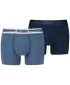 Мъжки боксерки PUMA MEN EVERYDAY PLACED LOGO BOXER 2P 93847604 СВЕТЛО СИН МЕЛАНЖ