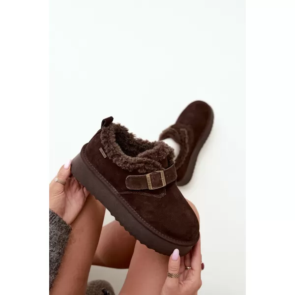  Дамски снежни човеци BIG STAR SHOES UU274319 КАФЯВО/БЕЖОВО 